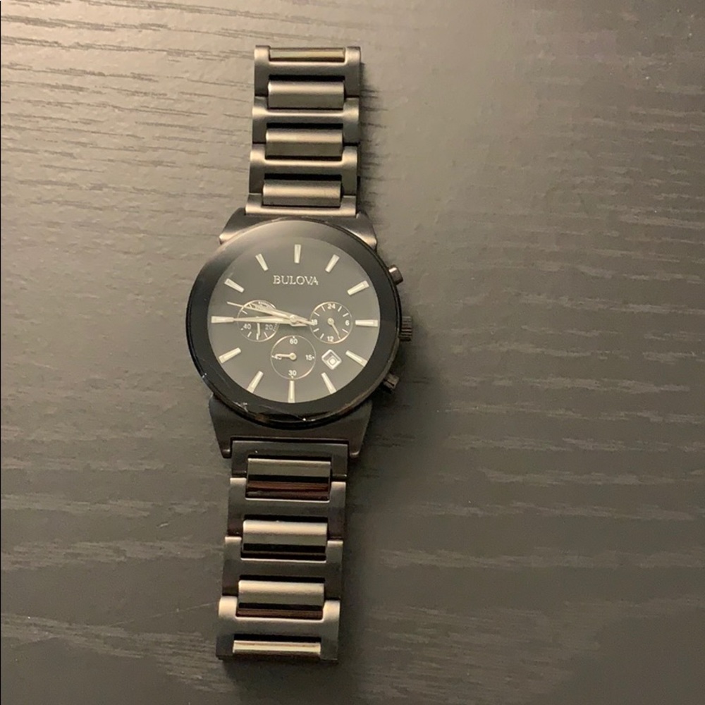 Bulova watch black chrome links